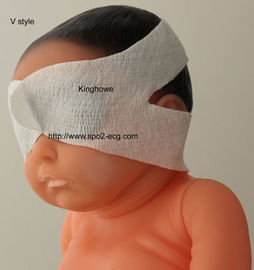 China Nichtgewebte Art-Säuglingsbaby-Produkte der Gewebe-Augenschutz-Masken-V blau und weiße Farbe fournisseur