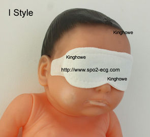China Ich rede neugeborene Phototherapie-Augen-Maskengrößen-kundenspezifische blaue und weiße Farbe an fournisseur