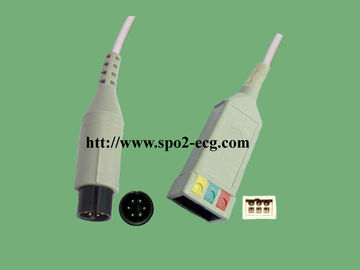 China GE-MEDICAL Pro1000/Datex-Ohmeda_IEC, 3/5lead, Klipp und Verschluss, rund 6pin, TPU, 40in (102cm)/2Pin fournisseur