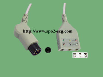 China Medizinische Kabel-einteiliger Runde 6 LL-Art-ECG Pin kein Widerstand fournisseur
