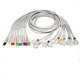 China Stecker Iec des Leitungsdrähte EKG Maschinen-Kabel-2P in mehrfacher Verbindung und AHA, TPU-Material fournisseur