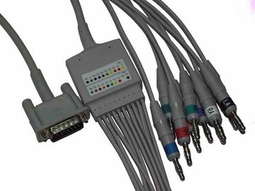 China Material des Philips-EKG Maschinen-Kabel-TPU mit 3,8 Meter-grauem Draht CER ISO13485 fournisseur