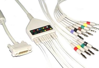Kein Widerstand Trentina-EKG Maschinen-Kabel TPU mit 3/5 Führungs-Kanal